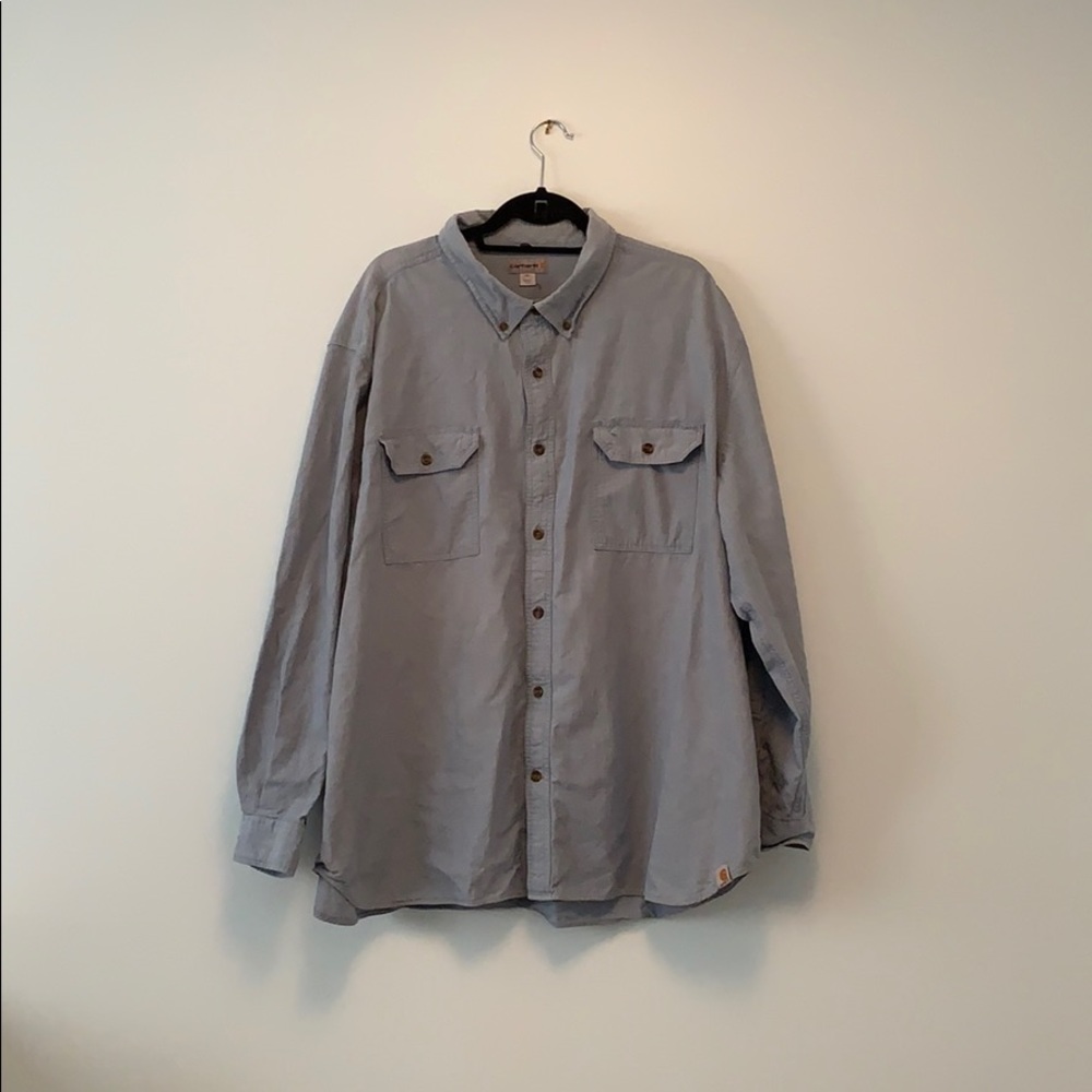 Carhartt relaxed fit chambray button up